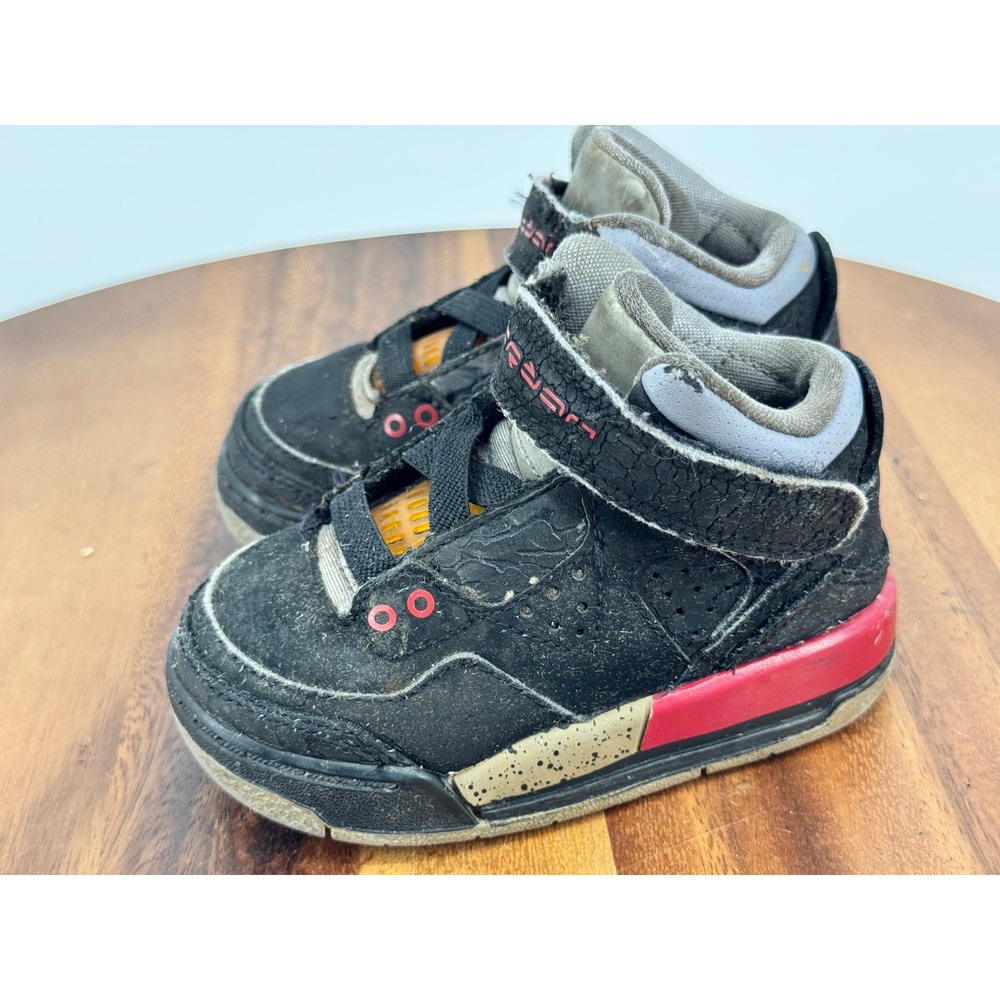 Kids Jordan Flight Club‎ 91 Toddler Shoes Black Red Size 5c